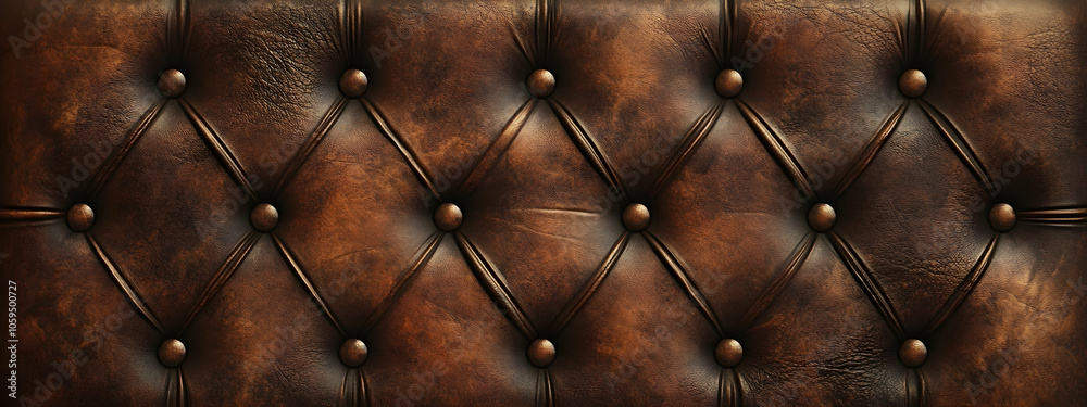 Fototapeta premium Vintage leather with distressed textures, rich background illustration highlighting timeless elegance