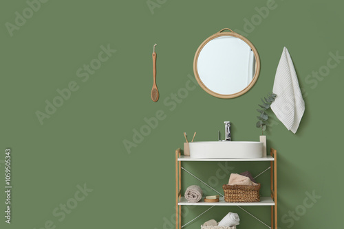 Modern sink, shelving unit ...