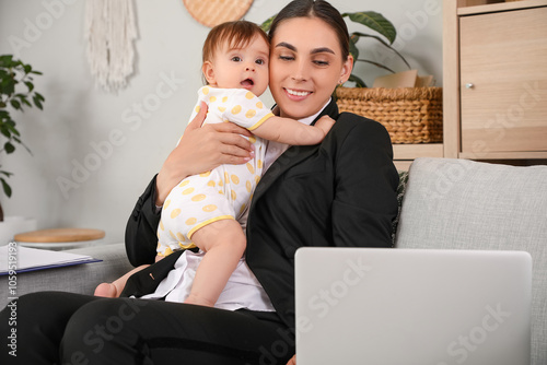 Young happy business mother...