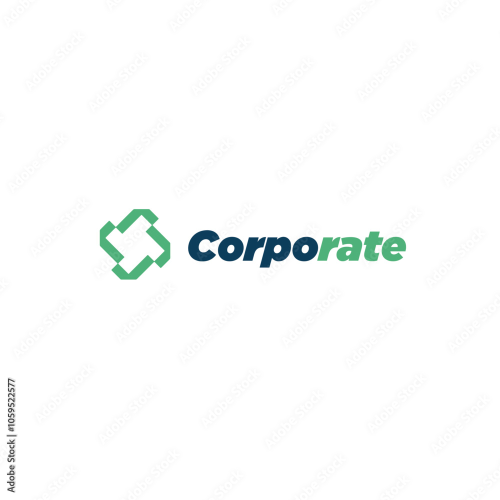 Fototapeta premium Corporate logo flat vector design