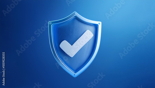 Shield with tick or checkmark symbol on blue background. Cybersecurity, insurance, protection Free Download Shield with tick or checkmark symbol on blue background. Cybersecurity, insurance, protection - GFXLoad