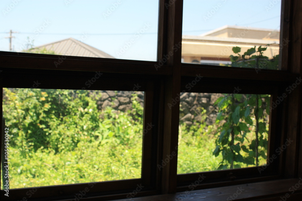 Fototapeta premium view from the window of a house