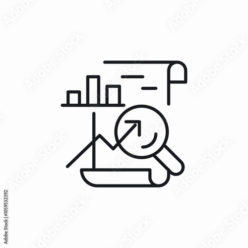 finance analytics report icon sign vector