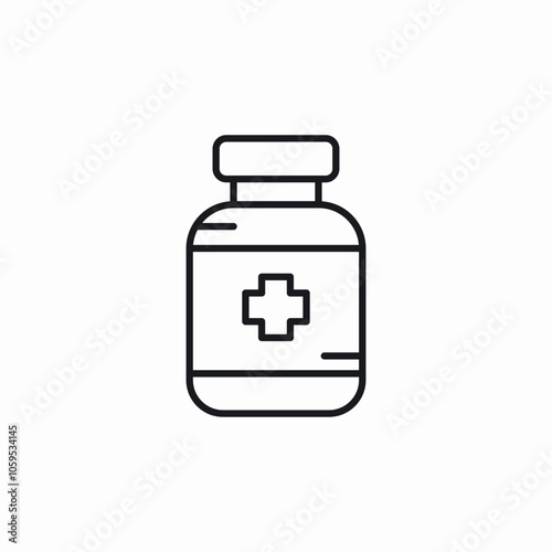 medicines jar icon sign vector