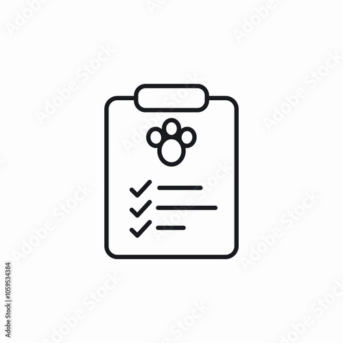 pet medical documents icon sign vector