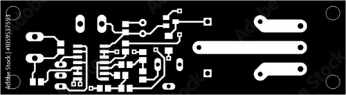 Tracing conductors of printed circuit board
of electronic device. Vector engineering 
drawing of pcb. Electric background.
Computer technic cad design.