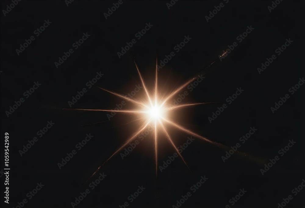 Obraz premium a distant star with a subtle glow, appearing slightly blurred, isolated on a pitch-black background create with ai