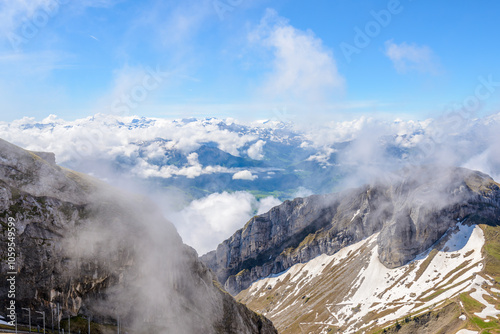 The Swiss Alps from the Pilatus Peak. photo