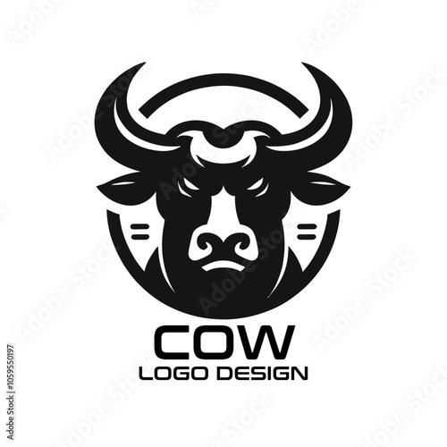 Cow Vector Logo Design