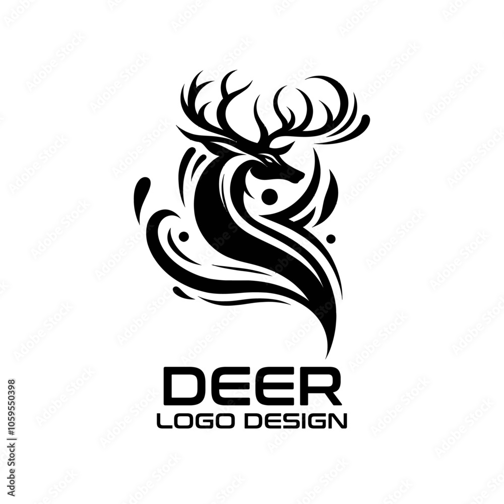 Obraz premium Deer Vector Logo Design