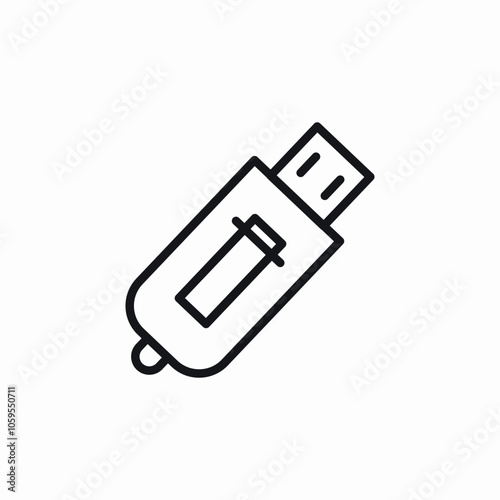 flash drive icon sign vector