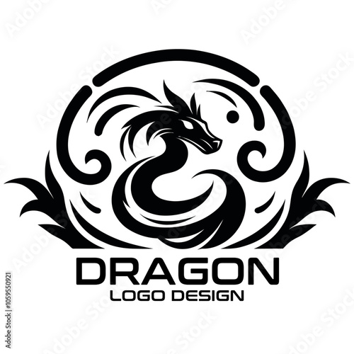 Dragon Vector Logo Design photo