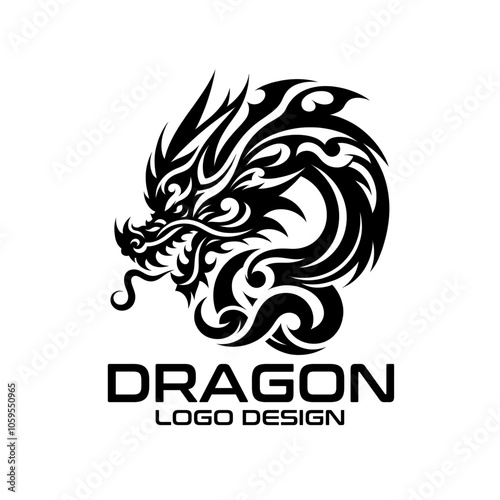 Dragon Vector Logo Design photo