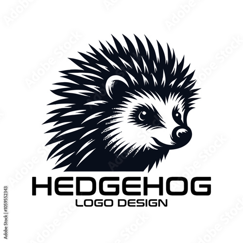 Hedgehog Vector Logo Design photo