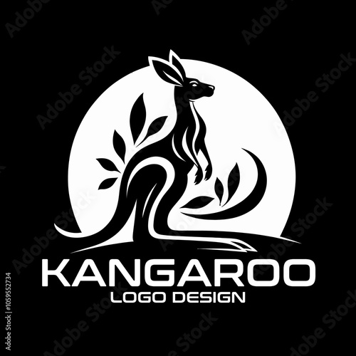 Kangaroo Vector Logo Design photo