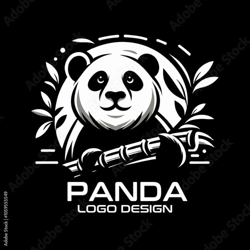 Panda Vector Logo Design photo