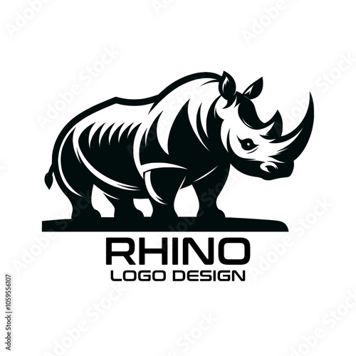 Rhinoceros Vector Logo Design photo