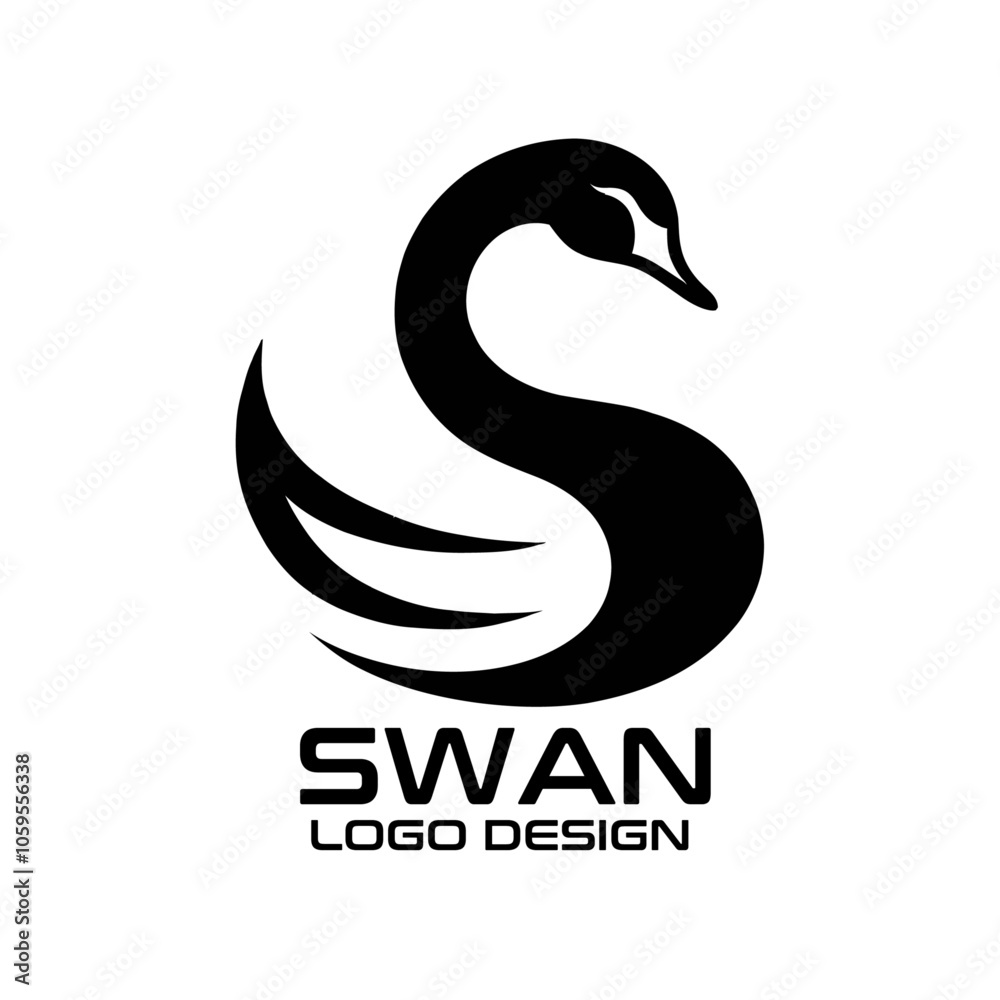 Obraz premium Swan Vector Logo Design