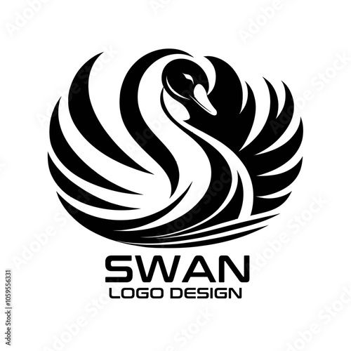 Swan Vector Logo Design photo