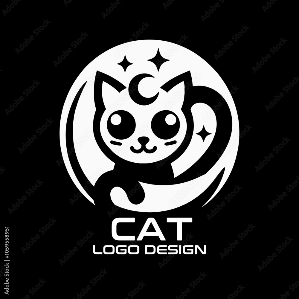 Obraz premium Cat Vector Logo Design