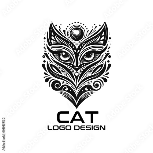 Cat Vector Logo Design photo