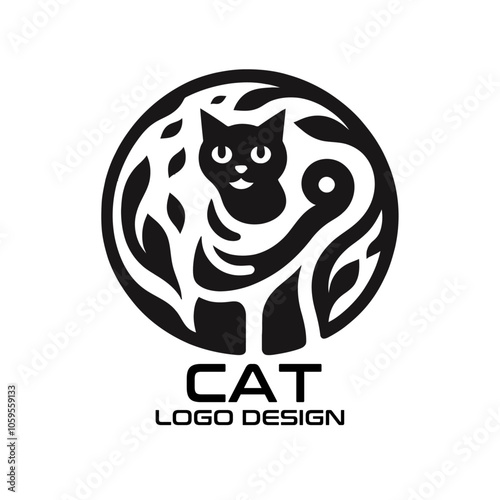 Cat Vector Logo Design photo