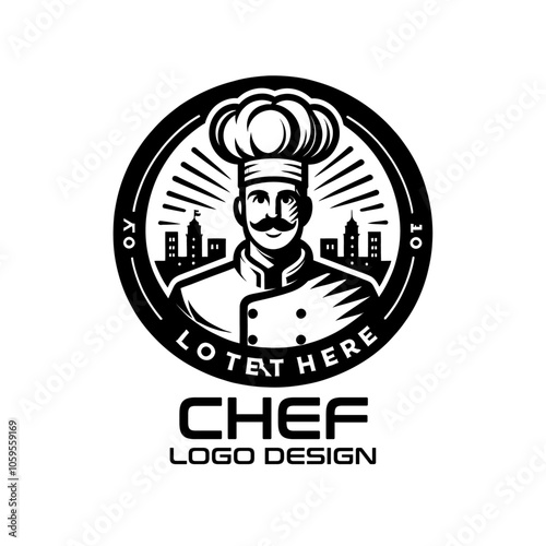 Chef Vector Logo Design photo