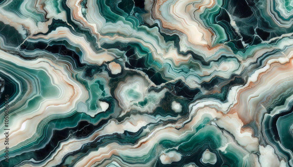 Obraz premium onyx marble natural, green semi precious texture background, polished Carrara Statuario marble tiles ceramic wall and floor pattern, emperador calacatta glossy satvario limestone, quartzite mineral 