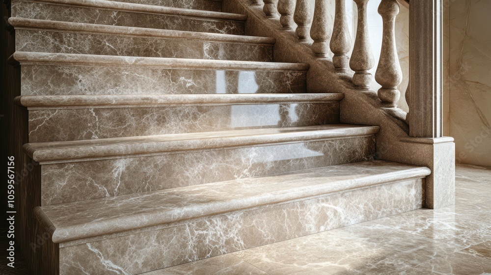 Elegant marble stairs enhance interiors, perfect for architecture ...