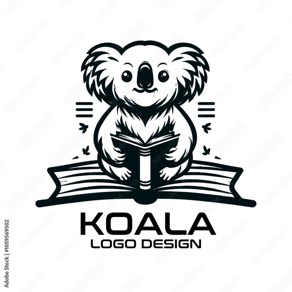 Naklejka premium Koala Vector Logo Design