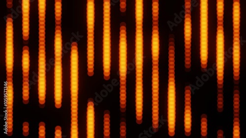 Orange Blurred Dots Move Vertically Abstract Looping Video Background