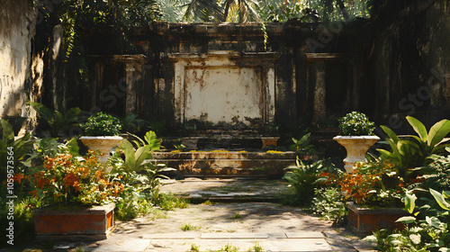 An Enchanting Vestige: Nature Meets Ancient Civilization in a Captivating Landscape photo