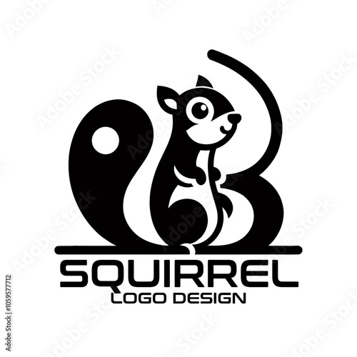 Squirrel Vector Logo Design photo