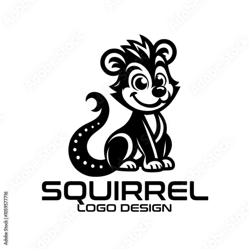 Squirrel Vector Logo Design photo