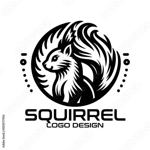 Squirrel Vector Logo Design photo