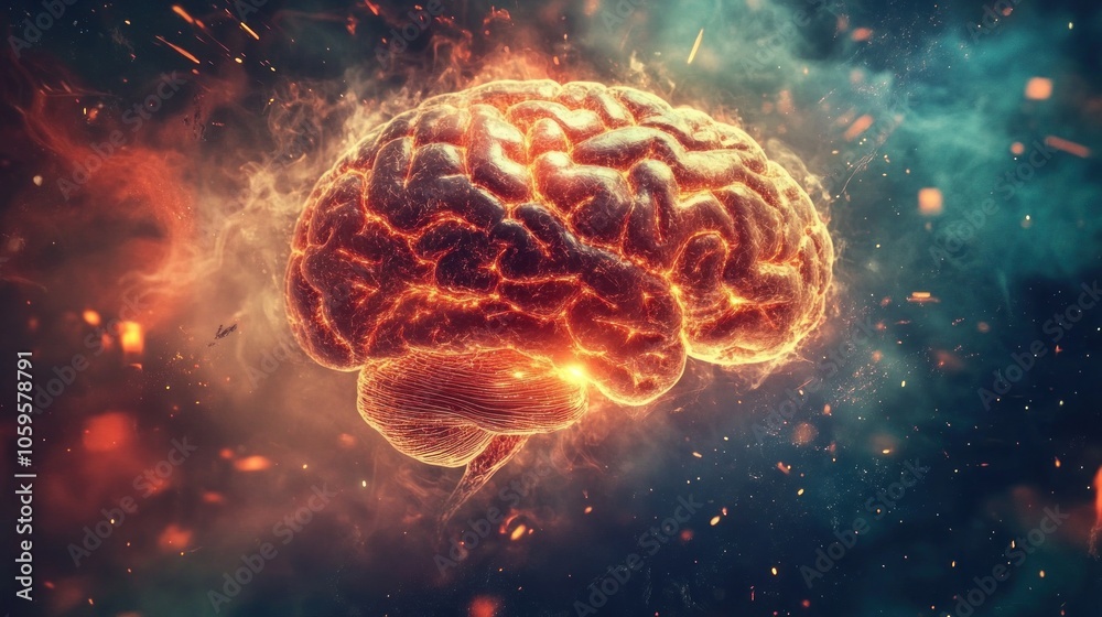 Obraz premium Burning Brain