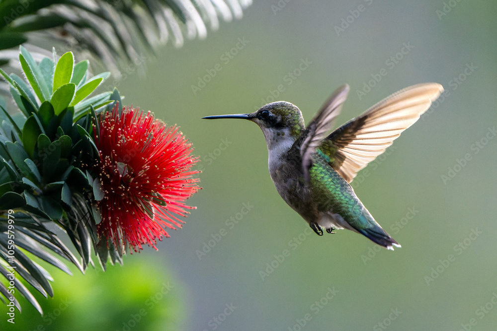 Fototapeta premium hummingbird on a flower