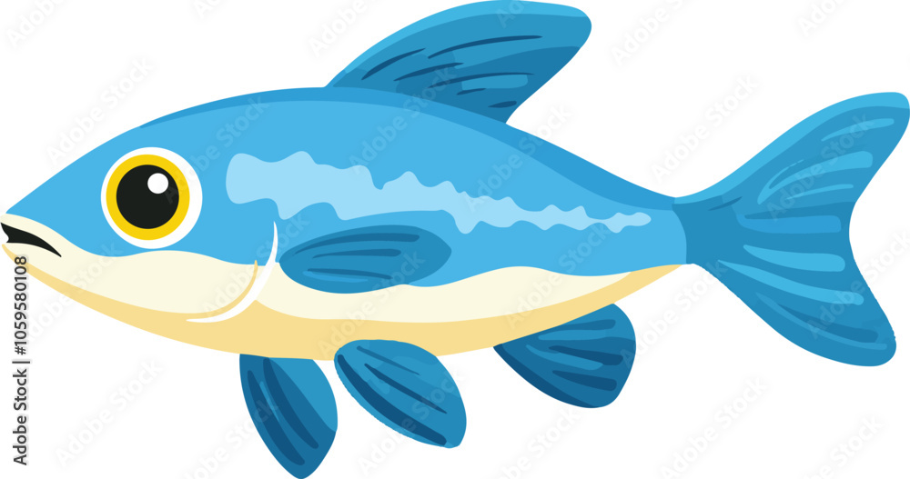 Obraz premium simple vector pupfish clipart