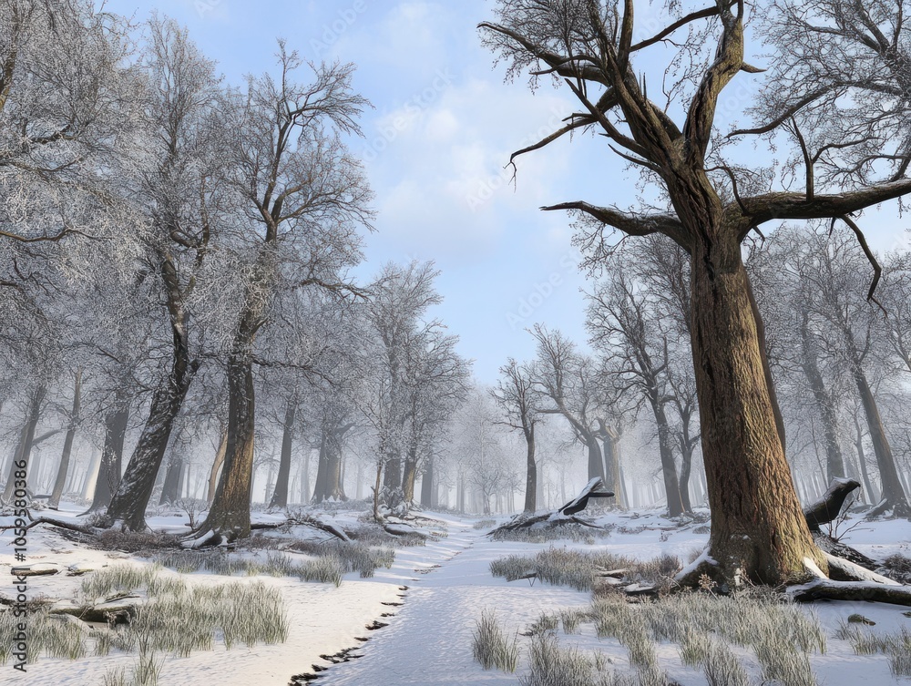 Fototapeta premium Winter Forest Path