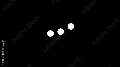 Typing loading dots animation. Animation of seamless loop. reminiscent of someone taking a long time to type a message