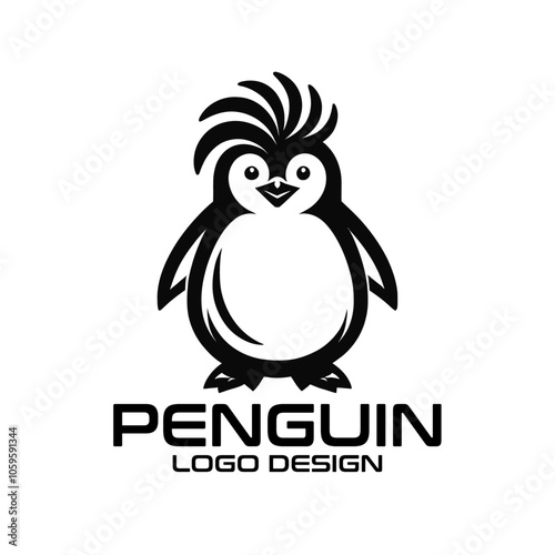 Penguin Vector Logo Design photo