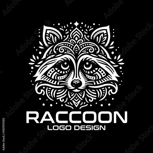 Raccoon Vector Logo Design photo