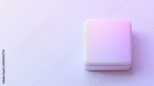 A white box with a purple background