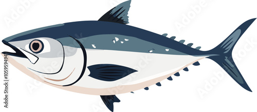 simple vector tuna clipart