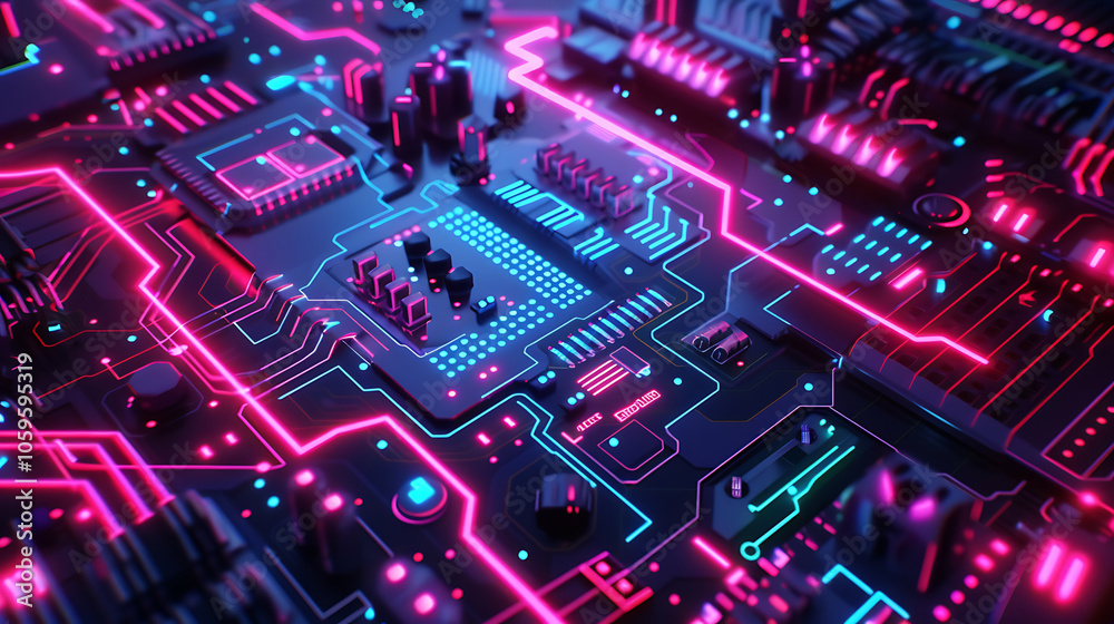 Obraz premium technology texture