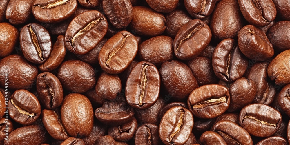 Obraz premium Close Up of Roasted Coffee Beans
