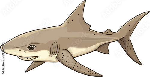 simple vector angelshark clipart