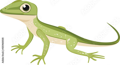 simple vector anole clipart