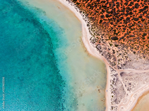 Shark bay aerial lagoon