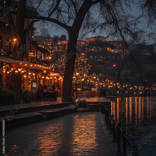 Nighttime in Tbilisi. photo